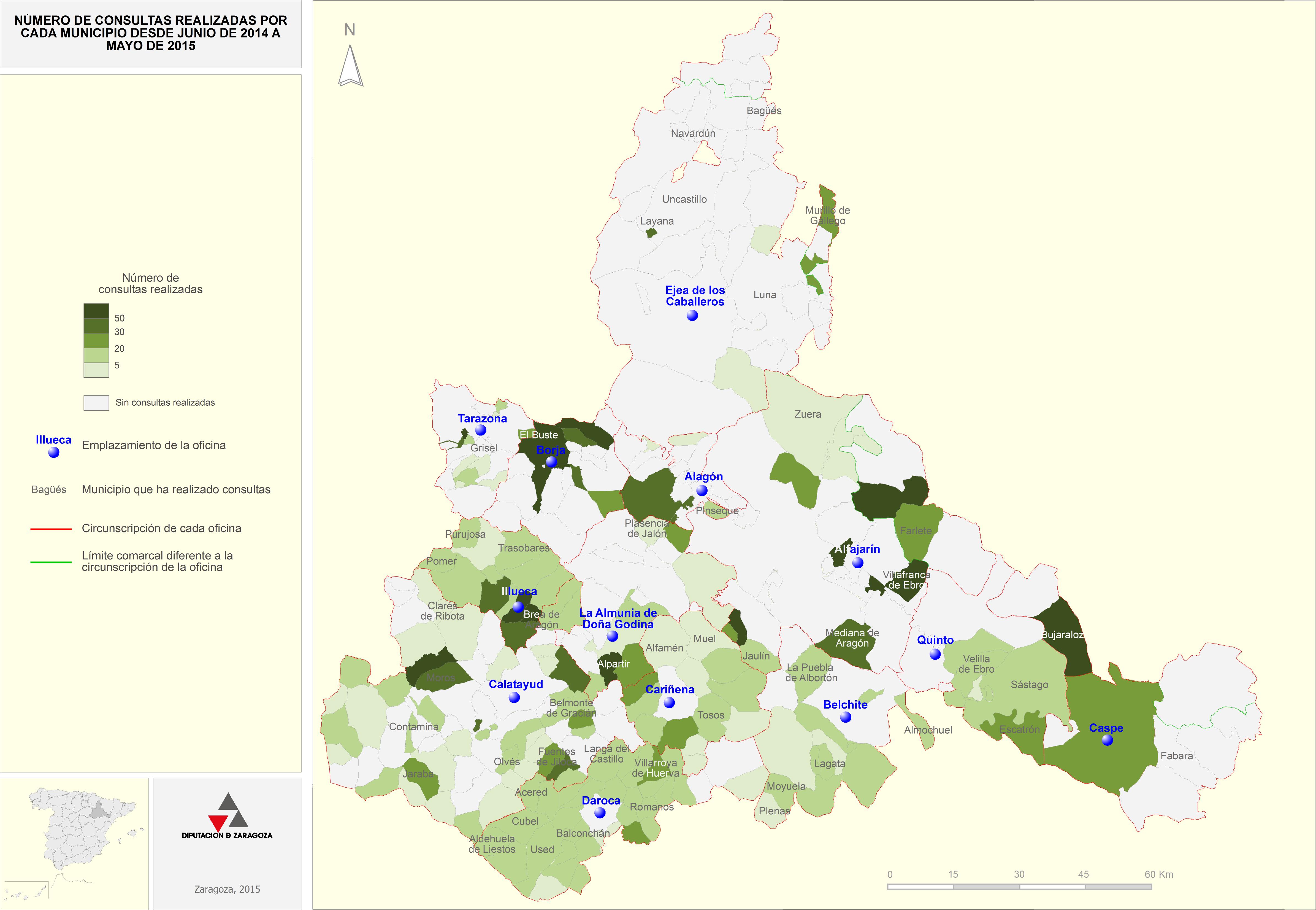 Mapa consultas totales por municipio 14-15