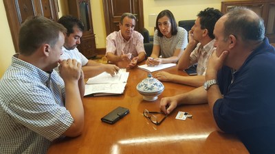 Diputación estudia solventar con sus máquinas los “cuellos de botella” de la Mancomunidad de Aguas de Monegros