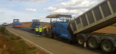 La Diputación de Zaragoza comienza el arreglo del firme en la carretera provincial que conecta Ateca y Moros, la CP-1