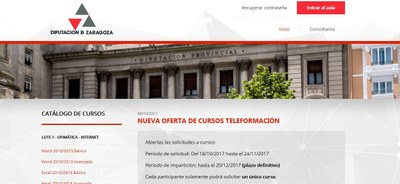 La Diputación de Zaragoza completa en solo 10 días las 2.180 plazas que ofertó en sus cursos gratuitos de teleformación