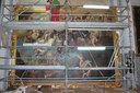 La DPZ culmina la restauración de los cuatro cuadros de José Luzán que decoran la iglesia parroquial de Ricla