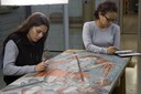 La escuela taller de la Diputación de Zaragoza restaura una tabla policromada de la ermita de Santa Ana de Orera