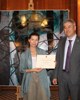 La pintora María Enfedaque ganadora del I Premio de Arte "Joaquina Zamora" por su obra "Bosque con estructura"