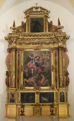 Los planes de la Diputación de Zaragoza permiten restaurar el retablo mayor de la iglesia parroquial de Chodes