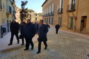 Sánchez Quero visita en Pedrola la renovación integral del entorno del palacio de los duques de Villahermosa
